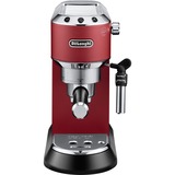 DeLonghi Dedica Style EC 685.R Semi-automática Máquina espresso 1,1 L, Cafetera espresso rojo, Máquina espresso, 1,1 L, Dosis de café, De café molido, 1300 W, Negro, Rojo, Plata