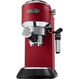 DeLonghi Dedica Style EC 685.R Semi-automática Máquina espresso 1,1 L, Cafetera espresso rojo, Máquina espresso, 1,1 L, Dosis de café, De café molido, 1300 W, Negro, Rojo, Plata