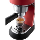 DeLonghi Dedica Style EC 685.R Semi-automática Máquina espresso 1,1 L, Cafetera espresso rojo, Máquina espresso, 1,1 L, Dosis de café, De café molido, 1300 W, Negro, Rojo, Plata