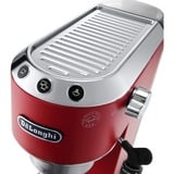 DeLonghi Dedica Style EC 685.R Semi-automática Máquina espresso 1,1 L, Cafetera espresso rojo, Máquina espresso, 1,1 L, Dosis de café, De café molido, 1300 W, Negro, Rojo, Plata