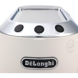 DeLonghi Dedica Style EC 685.W Semi-automática Máquina espresso 1,1 L, Cafetera espresso blanco/Plateado brillante, Máquina espresso, 1,1 L, Dosis de café, De café molido, 1300 W, Negro, Plata, Blanco