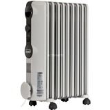 DeLonghi Radia S TRRS0920 Interior Blanco 2000 W Radiador de aceite eléctrico gris, Radiador de aceite eléctrico, Aceite, 1,4 m, Interior, Piso, Blanco