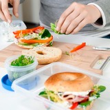 Emsa 508540 recipiente de almacenar comida Rectangular Caja 1 L Transparente 6 pieza(s) transparente/Azul, Caja, Rectangular, 1 L, Transparente, Alemania, 136 mm