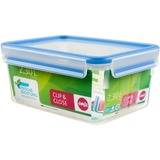 Emsa CLIP & CLOSE Rectangular Caja 2,3 L Azul, Transparente 1 pieza(s) transparente/Azul, Caja, Rectangular, 2,3 L, Azul, Transparente, Polipropileno (PP), Elastómero termoplástico (TPE), Alemania