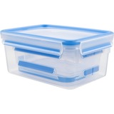 Emsa CLIP & CLOSE Rectangular Caja Azul, Transparente 3 pieza(s) transparente/Azul, Caja, Rectangular, Azul, Transparente, Elastómero termoplástico (TPE), Alemania, 3 pieza(s)