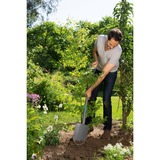 GARDENA 17001-20 pala y paleta Pala de metal con cabeza puntiaguda ergonómica para drenaje Acero Negro, Palas madera/Turquesa, Pala de metal con cabeza puntiaguda ergonómica para drenaje, Acero, Negro, Con forma de D, Monocromo