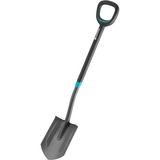 GARDENA 17012-20 pala y paleta Pala de metal con cabeza puntiaguda ergonómica para drenaje Acero Negro, Palas gris/Turquesa, Pala de metal con cabeza puntiaguda ergonómica para drenaje, Acero, Negro, Con forma de D, Monocromo