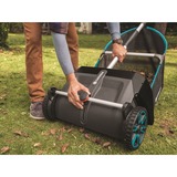 GARDENA 3565-20 cesta para recogida de césped cortado Barredora de empuje para césped, Bolsa negro/Turquesa, Barredora de empuje para césped, Negro, Azul, Plata