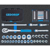 GEDORE WSL-M-TS-172 Acero inoxidable, Carros de herramienta azul/Negro, Acero inoxidable, Azul, 6 cajón(es), 625 mm, 903 mm, 510 mm