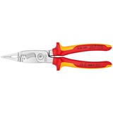 KNIPEX 13 86 200 Alicates de punta fina alicate, Pinzas Alicates de punta fina, Acero, De plástico, Rojo/naranja, 20 cm, 280 g