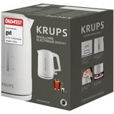 Krups BW2441 tetera eléctrica 1,6 L 2200 W Blanco, Hervidor de agua blanco, 1,6 L, 2200 W, Blanco, Acero inoxidable, Indicador de nivel de agua, Filtrado
