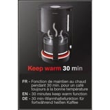 Krups F30908 Cafetera de filtro 1,25 L negro, Cafetera de filtro, 1,25 L, 1150 W, Negro
