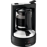 Krups KM4689 Cafetera de filtro 1,25 L negro/Plateado, Cafetera de filtro, 1,25 L, 850 W, Negro