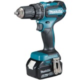 Makita DHP485RTJ taladro 28500 RPM Sin llave 1,5 kg Negro, Azul, Martillo atornillador azul/Negro, Taladro de pistola, Sin llave, 1,3 cm, 28500 RPM, 3,8 cm, 1,3 cm