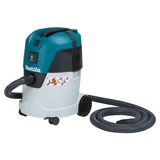 Makita VC2512L extractor de polvo Negro, Azul, Metálico 25 L 1000 W, Aspiradora en húmedo y en seco Seca y húmeda, Negro, Azul, Metálico, 25 L, 60 L/s, 21 kPa, 5 m