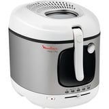 Moulinex Mega Sencillo Independiente 2100 W Plata, Blanco, Freidora blanco/Plateado, 2 kg, 3 L, Sencillo, Plata, Blanco, Botones, Barra de desplazamiento, Independiente