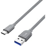 Nevox 1480 cable USB 2 m USB 3.2 Gen 2 (3.1 Gen 2) USB A USB C Gris gris, 2 m, USB A, USB C, USB 3.2 Gen 2 (3.1 Gen 2), Macho/Macho, Gris