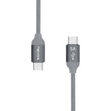 Nevox 1652 cable USB 0,5 m USB 2.0 USB C Plata gris, 0,5 m, USB C, USB C, USB 2.0, 480 Mbit/s, Plata