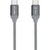 Nevox 1654 cable USB 2 m USB 2.0 USB C Gris, Plata gris, 2 m, USB C, USB C, USB 2.0, 480 Mbit/s, Gris, Plata