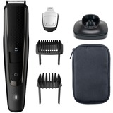 Philips BEARDTRIMMER Series 5000 Barbero con posiciones de 0,2 mm de precisión, Cortapelo para barba negro, 2 mm de precisión, Negro, 0,4 mm, 2 cm, AC/Batería, 90 min, 1 h