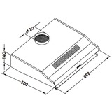 Respekta CH 1259 IXCN, Campana extractora acero fino
