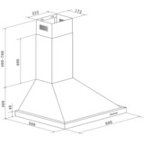 Respekta CH 22078 IXB, Campana extractora acero fino