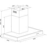 Respekta CH 22098 IXB, Campana extractora acero fino