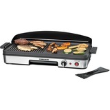 Rommelsbacher BBQ 2003 Negro, Plata Independiente 1900 W, Parrilla negro/Acero fino, Negro, Plata, Independiente, Acero inoxidable, 2 zona(s), 500 x 250 mm, Giratorio