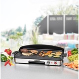 Rommelsbacher BBQ 2003 Negro, Plata Independiente 1900 W, Parrilla negro/Acero fino, Negro, Plata, Independiente, Acero inoxidable, 2 zona(s), 500 x 250 mm, Giratorio