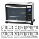 Rommelsbacher BGE 1580/E horno tostador 30 L 1580 W Negro, Acero inoxidable Parrilla, Mini horno acero fino, 30 L, Negro, Acero inoxidable, Tocar, 80 - 230 °C, Acero inoxidable, 120 min