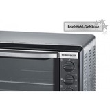 Rommelsbacher BG 1055/E horno tostador 18 L Negro, Acero inoxidable Parrilla, Mini horno plateado/Negro, 18 L, Negro, Acero inoxidable, Giratorio, Acero inoxidable, 3 estanterías, 60 min, Minorista