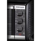 Rommelsbacher BG 1055/E horno tostador 18 L Negro, Acero inoxidable Parrilla, Mini horno plateado/Negro, 18 L, Negro, Acero inoxidable, Giratorio, Acero inoxidable, 3 estanterías, 60 min, Minorista