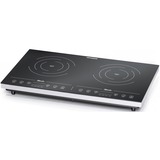 Rommelsbacher CT 3410/IN hobs Negro, Blanco Encimera Con placa de inducción 2 zona(s), Placa de cocción negro/Plateado, Negro, Blanco, Encimera, Con placa de inducción, Vidrio y cerámica, 2 zona(s), 1400 W