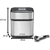 Rommelsbacher IM 12 máquina para helados Heladera tradicional 1,5 L Negro, Acero inoxidable acero fino/Negro, Heladera tradicional, 1,5 L, 40 min, 1 senos, LCD, De plástico, Acero inoxidable