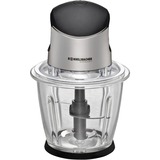 Rommelsbacher MZ 500 picadora eléctrica de alimentos 1,5 L 500 W Negro, Acero inoxidable, Trituradora acero fino/Negro, 1,5 L, Negro, Acero inoxidable, Vidrio, Acero inoxidable, Botones, 500 W