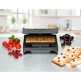 Rommelsbacher Multi Toast & Grill SWG 700 3 en 1 Max, Barbacoa de contacto negro/Acero fino