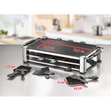 Rommelsbacher RCC 1500 parrilla de interior 1500 W Cromo, Raclette plateado, 1500 W, 4,5 kg, 530 x 270 x 115 mm
