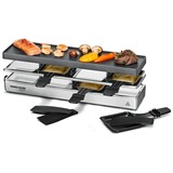 Rommelsbacher RC 1600 parrilla de interior 8 personas(s) 795 W Negro, Plata, Raclette plateado, 795 W, 230 V, 435 mm, 408 mm, 135 mm, 4,5 kg