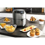Tefal Easy Fry EY401D Sencillo 4,2 L Independiente 1500 W Freidora de aire caliente Negro, Acero inoxidable acero fino/Negro, Freidora de aire caliente, 4,2 L, 1,2 kg, 80 °C, 200 °C, 6 personas(s)