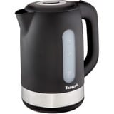 Tefal KO3308 tetera eléctrica 1,7 L 2400 W Negro, Hervidor de agua acero fino/Negro, 1,7 L, 2400 W, Negro, Indicador de nivel de agua, Sin cables, Filtrado