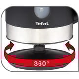 Tefal KO3308 tetera eléctrica 1,7 L 2400 W Negro, Hervidor de agua acero fino/Negro, 1,7 L, 2400 W, Negro, Indicador de nivel de agua, Sin cables, Filtrado