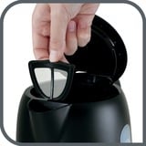 Tefal KO3308 tetera eléctrica 1,7 L 2400 W Negro, Hervidor de agua acero fino/Negro, 1,7 L, 2400 W, Negro, Indicador de nivel de agua, Sin cables, Filtrado