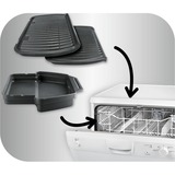 Tefal OptiGrill+ Parrillas eléctricas de contacto, Barbacoa de contacto plateado/Negro, Plata, Rectangular, Sensor, Parrilla, 600 cm², 300 x 200 mm