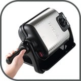 Tefal WM756D gofrera 2 barquillo(s) 1200 W Negro, Acero inoxidable negro/Plateado, 2 barquillo(s), Rectangular, Negro, Acero inoxidable, Acero inoxidable, 1200 W, 10 cm