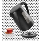 Unold 18555 tetera eléctrica 1,7 L 1850 W Negro, Hervidor de agua negro, 1,7 L, 1850 W, Negro, Plástico, Indicador de nivel de agua, Sin cables