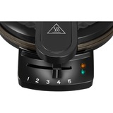 Unold 48235 gofrera 1 barquillo(s) 1200 W Negro, Acero inoxidable negro, 1 barquillo(s), Corazón (forma), Negro, Acero inoxidable, 20 cm, Plástico, Acero inoxidable, 0,85 m