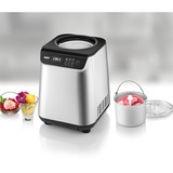 Unold 48825 máquina para helados Compresor de helados 1,2 L 135 W Negro, Plata, Heladera plateado/Negro, Compresor de helados, 1,2 L, 30 min, 1 senos, LCD, De plástico