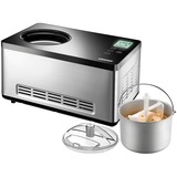 Unold 48845 máquina para helados Compresor de helados 2 L 180 W Negro, Acero inoxidable, Heladera acero fino/Negro, Compresor de helados, 2 L, 1 senos, Negro, Acero inoxidable, 60 min, LCD