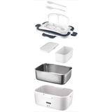 Unold 58850 fiambrera eléctrica 35 W 1,5 L Gris, Blanco Adulto, Caja de almuerzo blanco/Gris oscuro, 1,5 L, Gris, Blanco, Adulto, Rectangular, Plástico, Acero inoxidable, Acero inoxidable