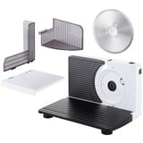 Unold 78860 rebanadora Eléctrico 100 W Negro, Blanco Plástico, Acero inoxidable, Cortatodo blanco/Negro, Eléctrico, 1,5 cm, Negro, Blanco, Plástico, Acero inoxidable, 17 cm, Dentado